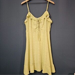 ReVamped - Lace Up Polka Dot Sundress
